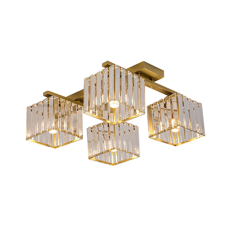 Anya's Modern Crystal Chandelier - Square Design