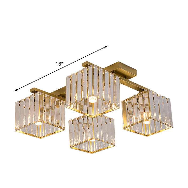 Anya's Modern Crystal Chandelier - Square Design