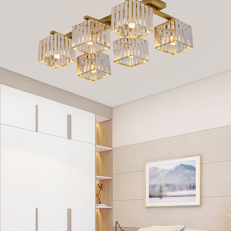 Anya's Modern Crystal Chandelier - Square Design