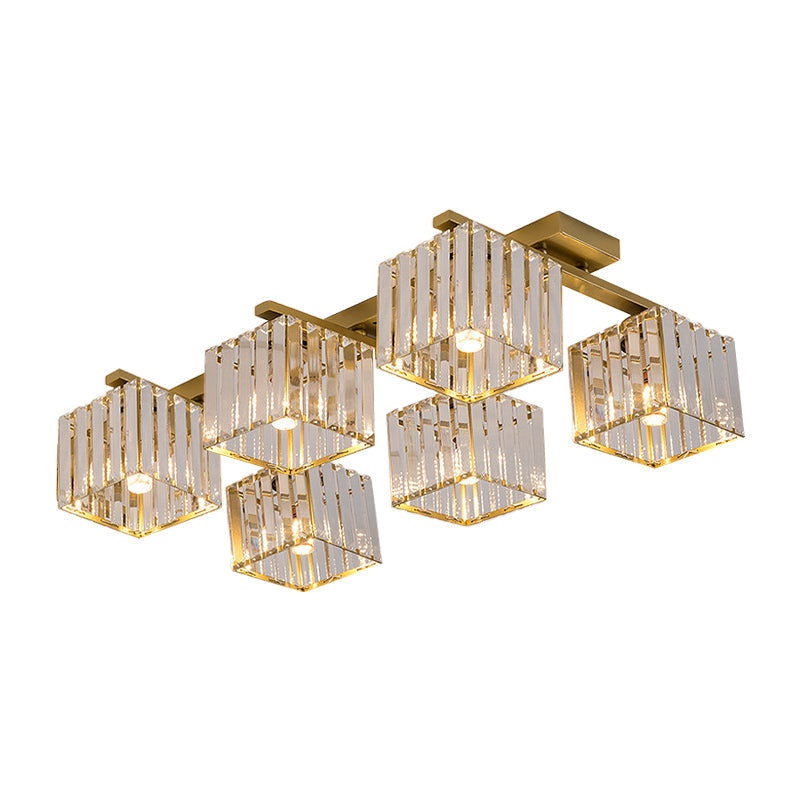 Anya's Modern Crystal Chandelier - Square Design
