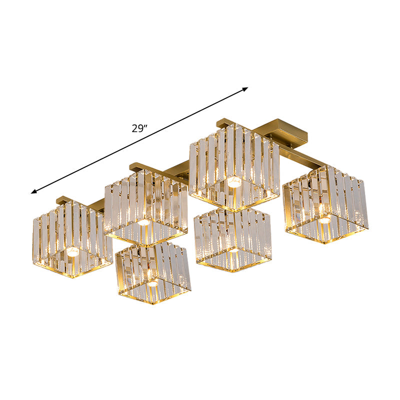 Anya's Modern Crystal Chandelier - Square Design