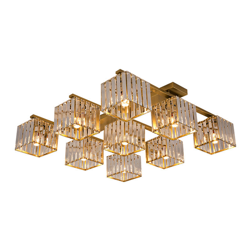Anya's Modern Crystal Chandelier - Square Design