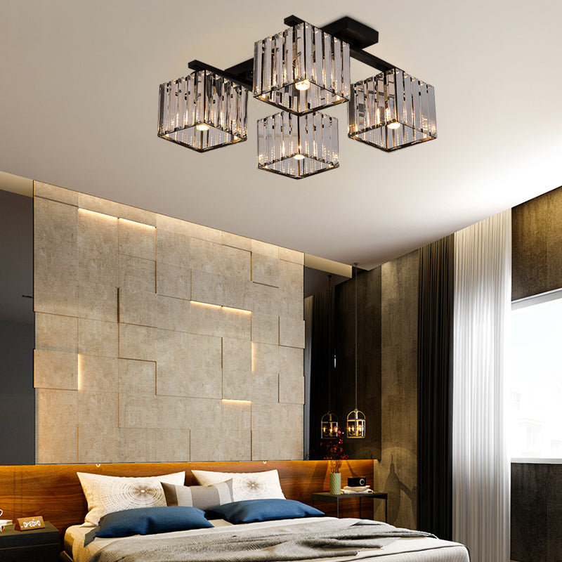 Anya's Modern Crystal Chandelier - Square Design