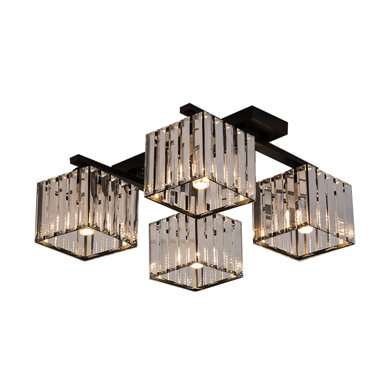 Anya's Modern Crystal Chandelier - Square Design