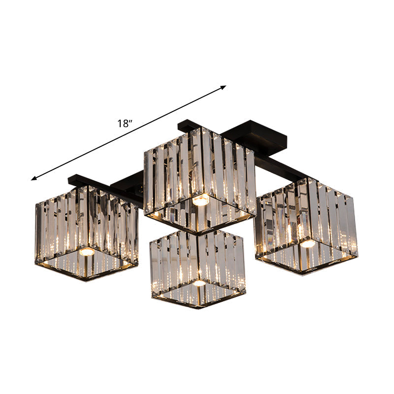 Anya's Modern Crystal Chandelier - Square Design
