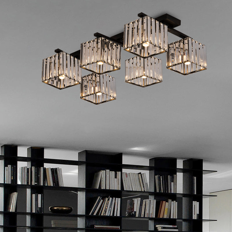 Anya's Modern Crystal Chandelier - Square Design