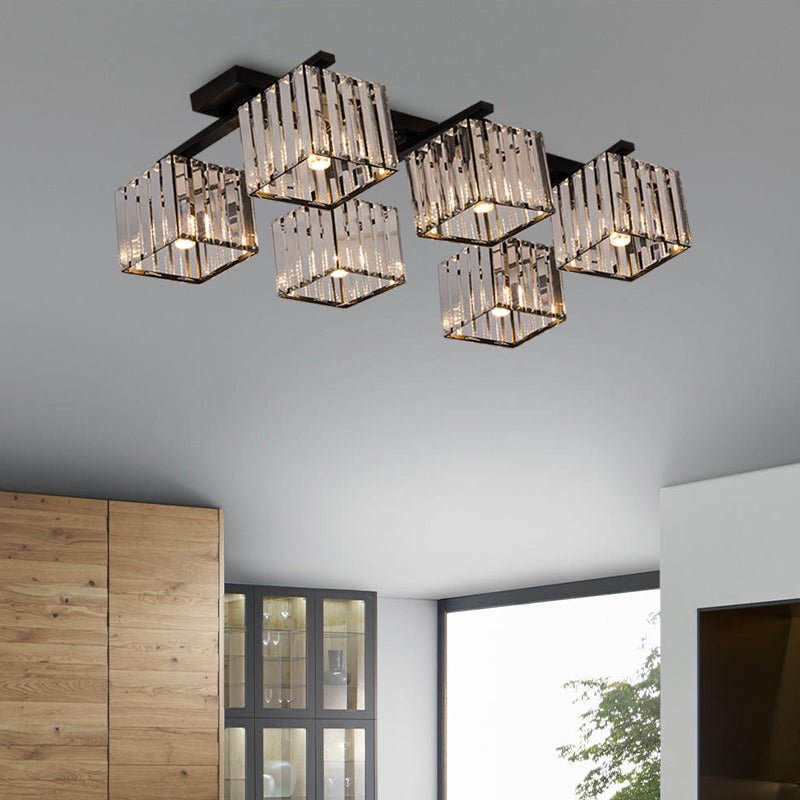 Anya's Modern Crystal Chandelier - Square Design