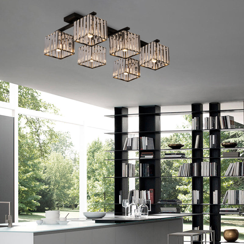 Anya's Modern Crystal Chandelier - Square Design