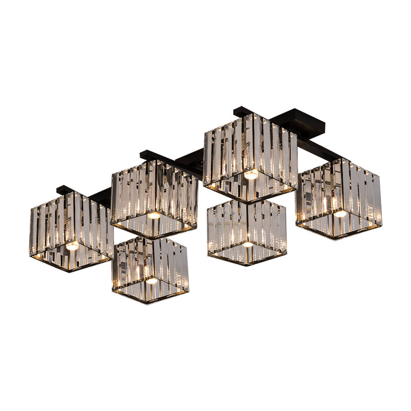 Anya's Modern Crystal Chandelier - Square Design