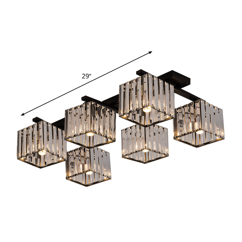 Anya's Modern Crystal Chandelier - Square Design