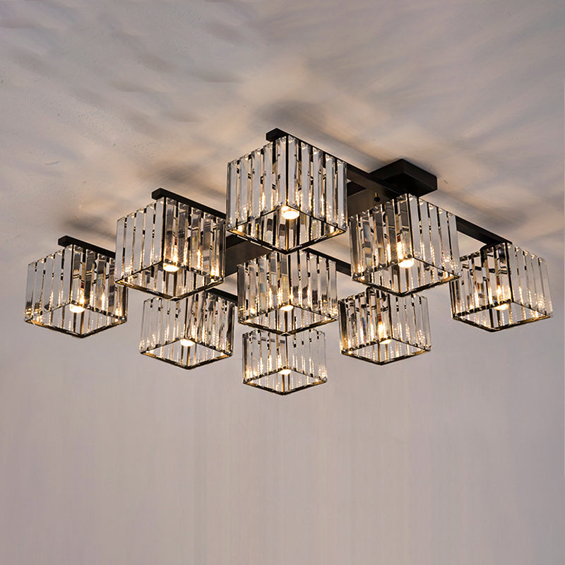 Anya's Modern Crystal Chandelier - Square Design
