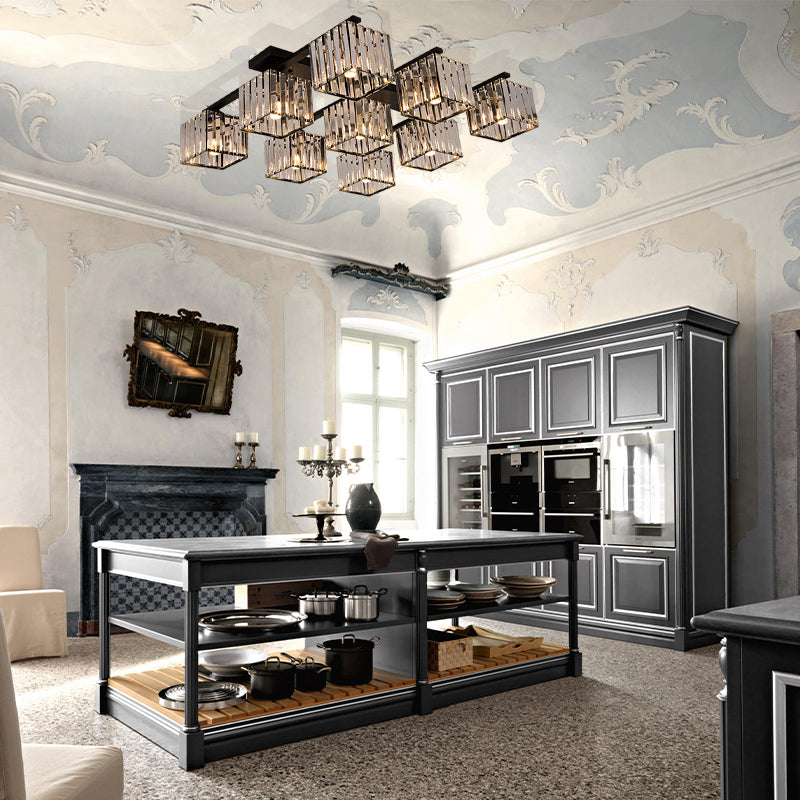 Anya's Modern Crystal Chandelier - Square Design