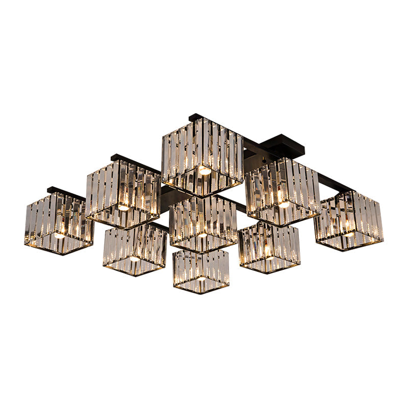 Anya's Modern Crystal Chandelier - Square Design