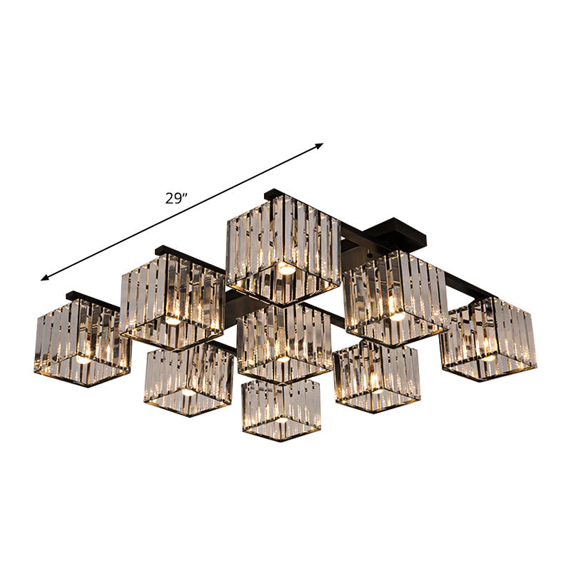 Anya's Modern Crystal Chandelier - Square Design
