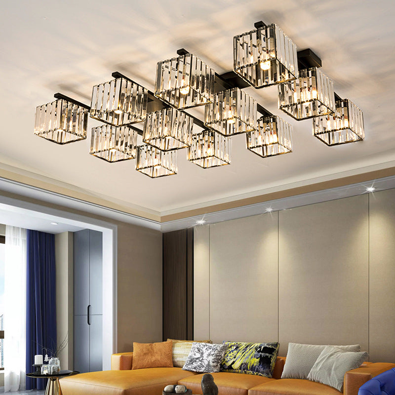 Anya's Modern Crystal Chandelier - Square Design