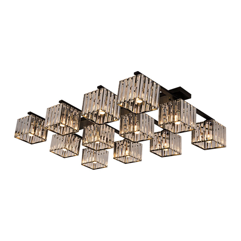Anya's Modern Crystal Chandelier - Square Design