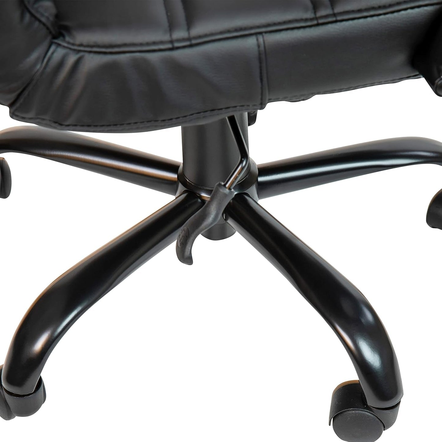 Black Office Chair With Adjustable Height And Padded Seat