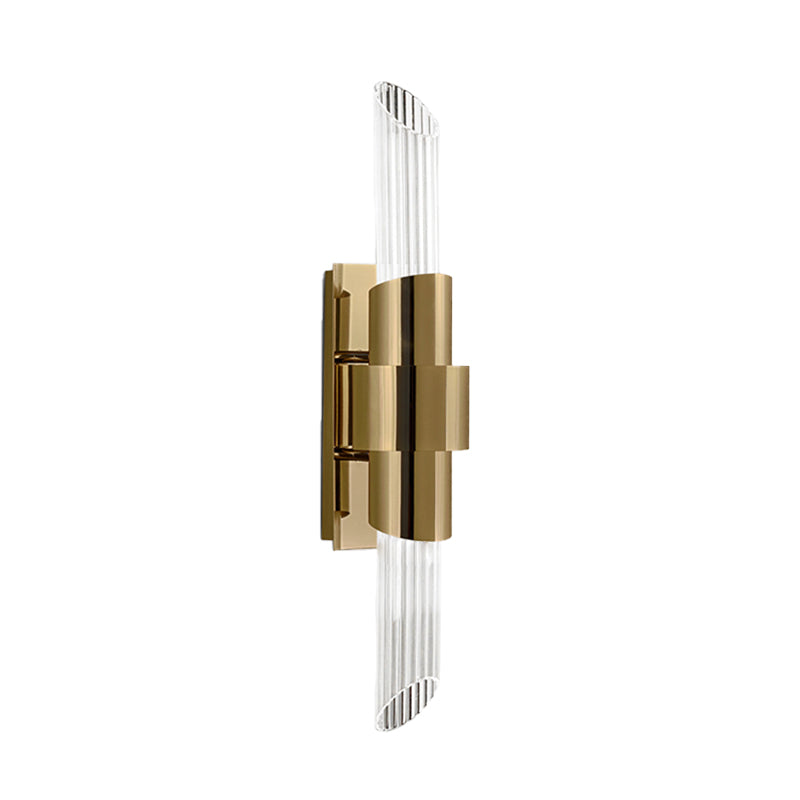 Isabella's Modern Gold Wall Sconce with Prismatic Crystals