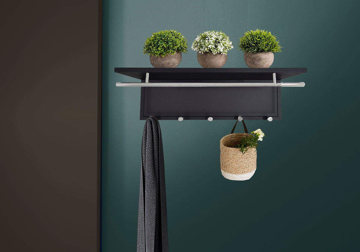 Esyspot Metal Powder Coating Hook Wall Mounted with Shelf
