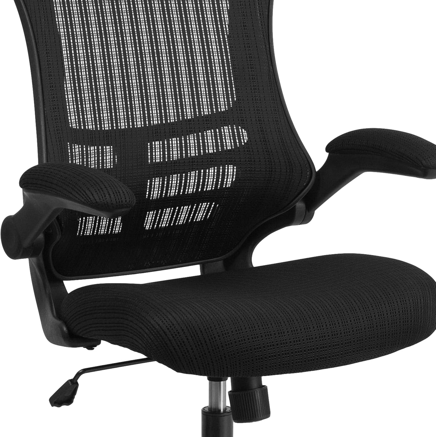 High Back Swivel Office Chair With Lumbar Support Black