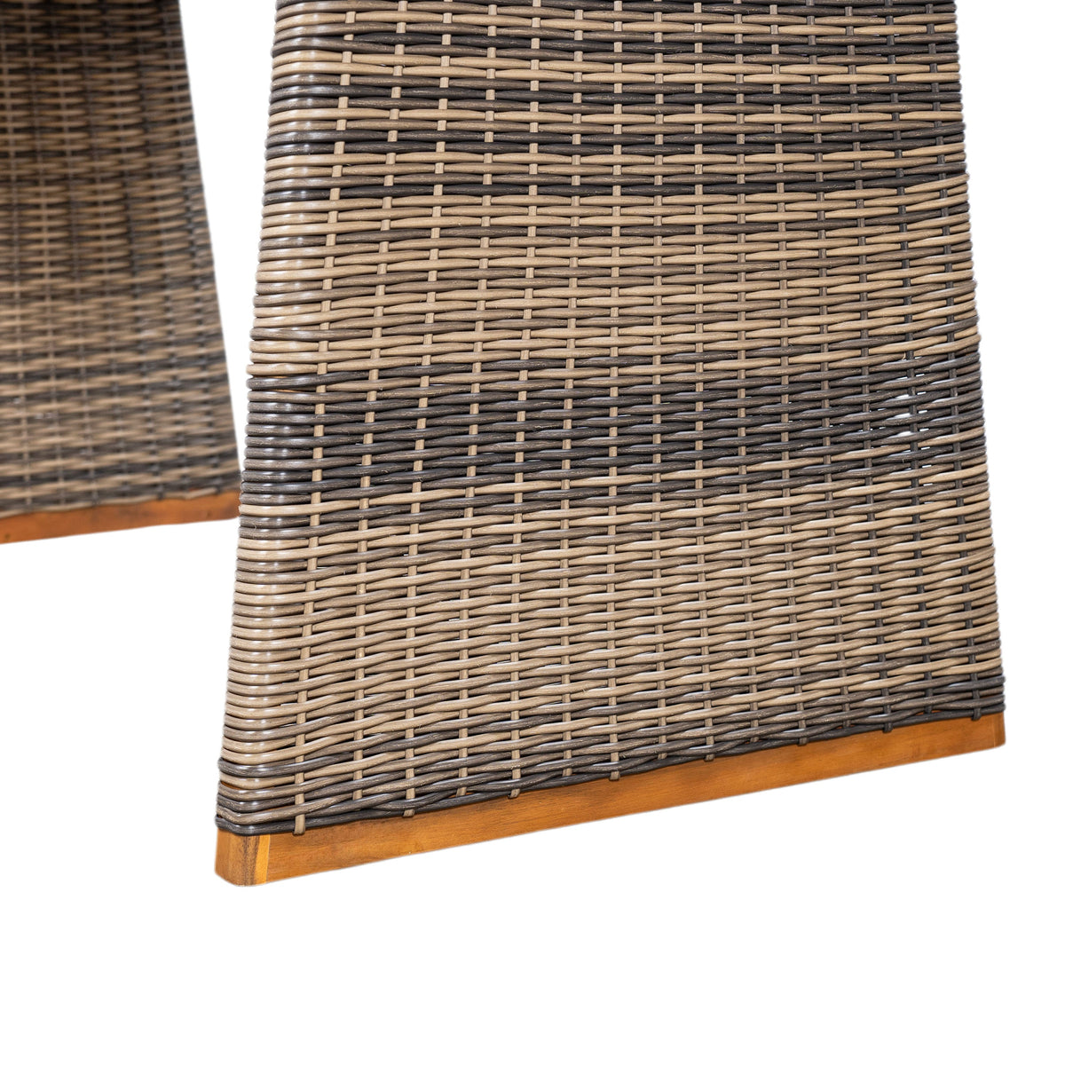 Outdoor Acacia Wood Dining Table Set With 1 Table And 1 Bench