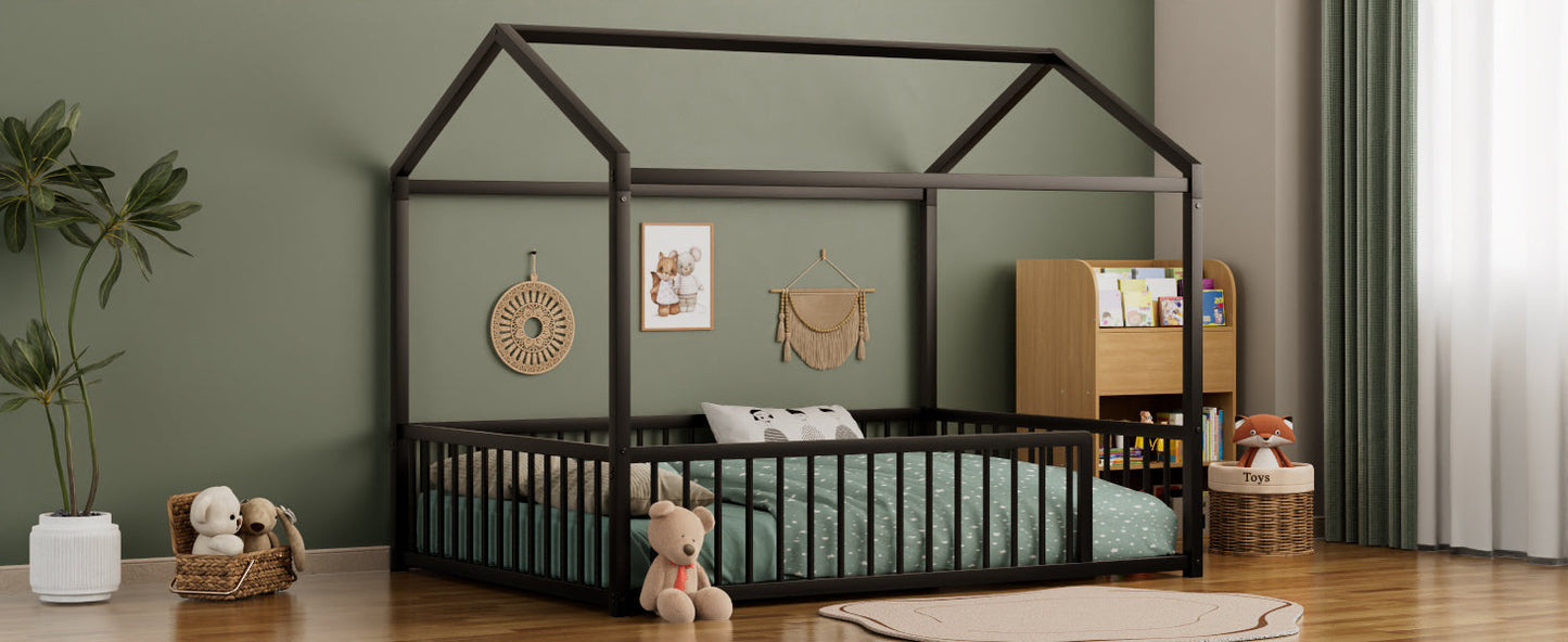 Full Size Montessori Style Metal Floor Bed Frame