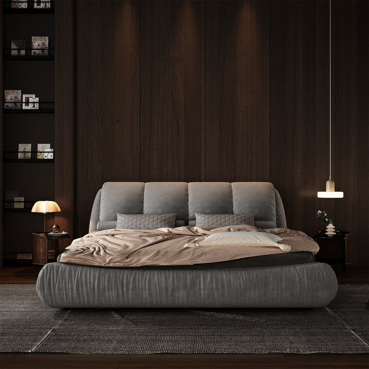 Queen Size Luxury Upholstered Platform Bed
