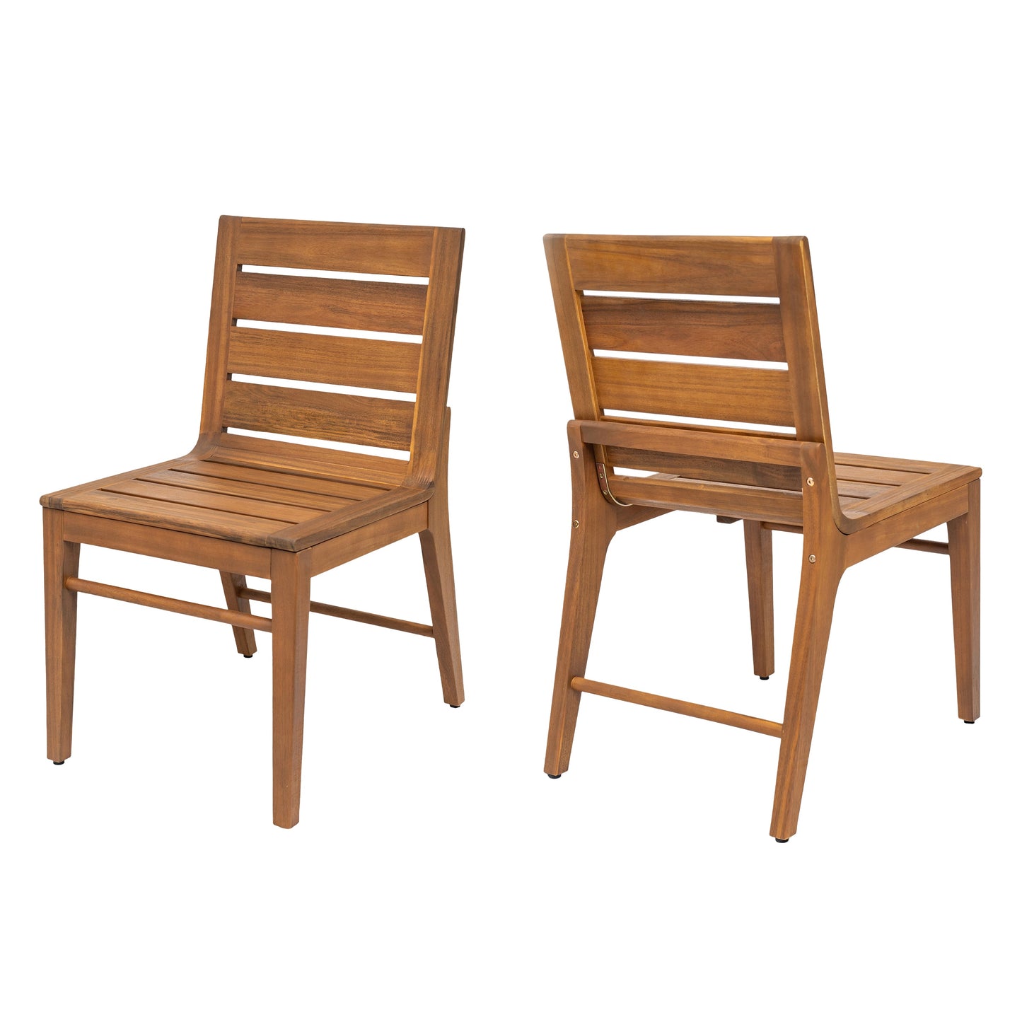Outdoor Acacia Wood Dining Chair Set of 2