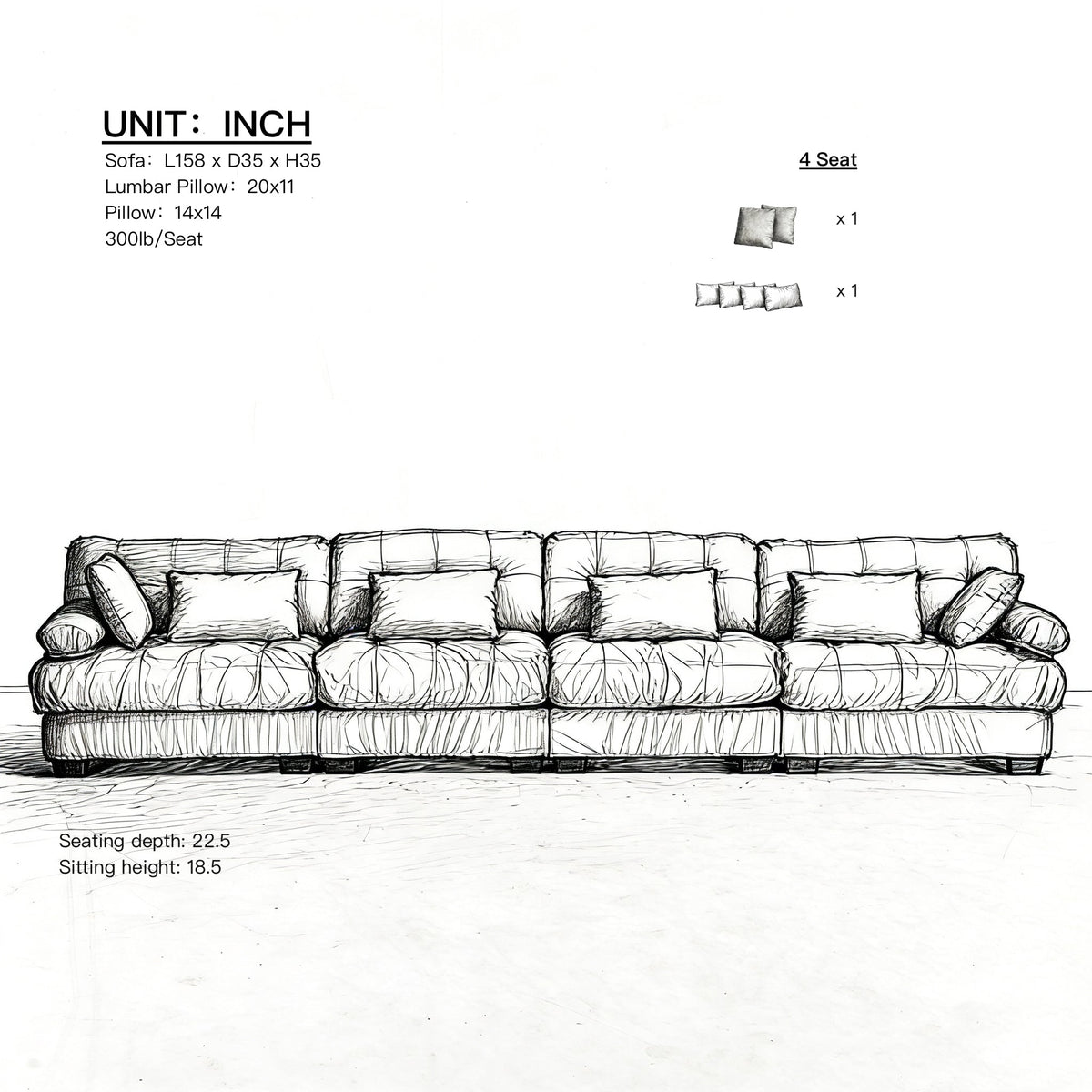 Modular Sectional Sofa Cloud Couch