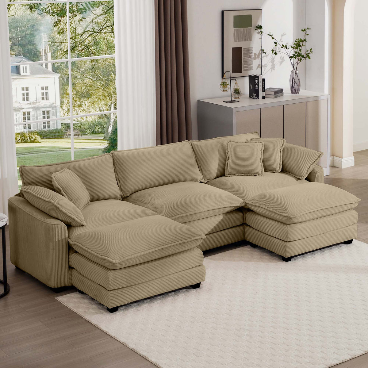 Oversized Modular Cushion Sofa Set