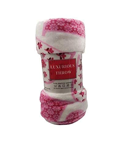 Decor&More Amor Eterno Be Mine Love Collection Valentine's Day Heart Ultra Plush Throw Blanket (50" x 60") -