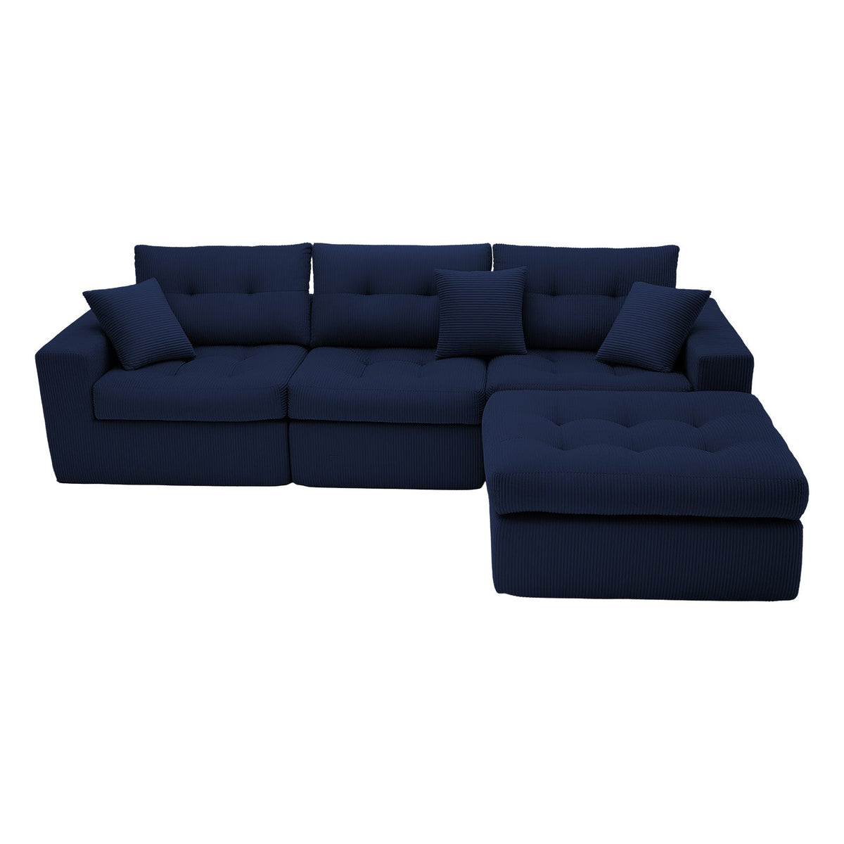 Corduroy Corner Chaise Compression Sofa Bed