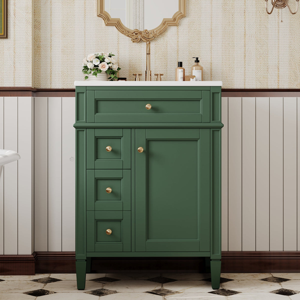 24'' Bathroom Vanity with Top Sink
