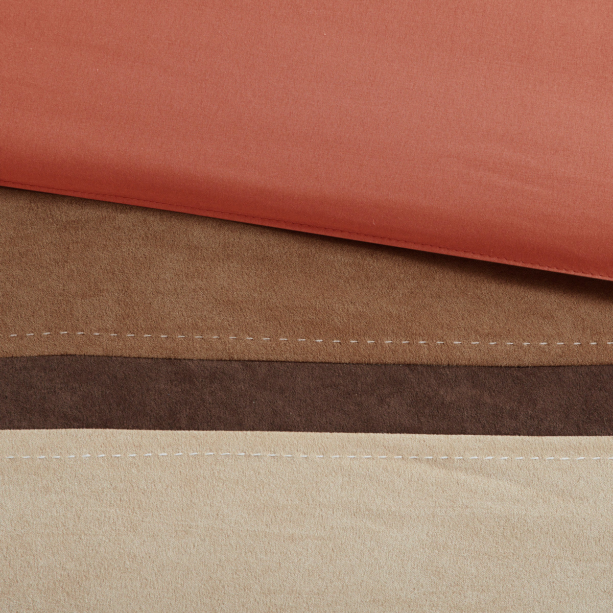 7 Piece Faux Suede Comforter Set - Coral Cal King