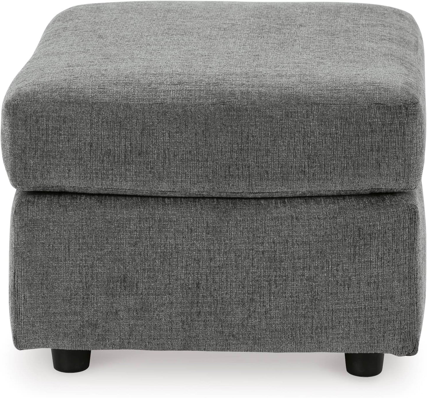 Stairatt Rectangular Gray Upholstered Ottoman Cushioned