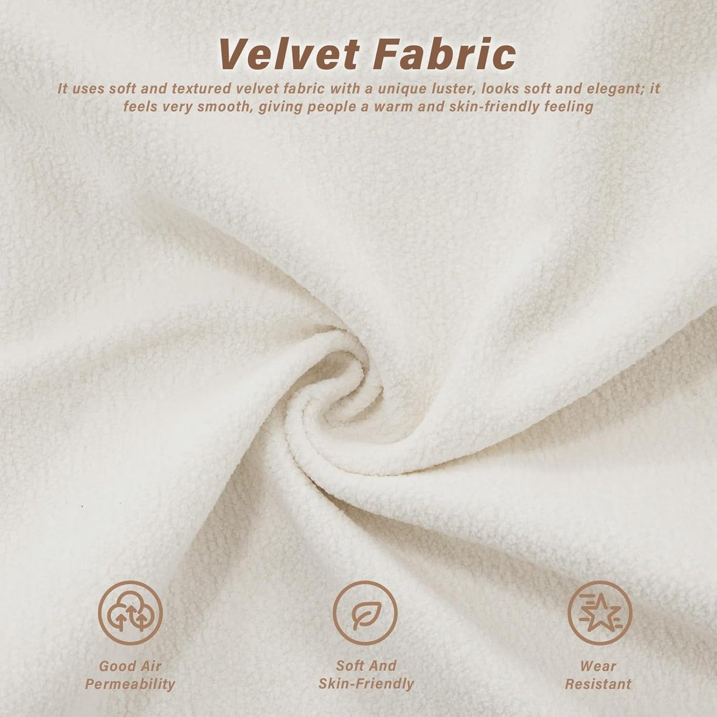 White Velvet Pet Hair Resistant Modular Recliner Sofa