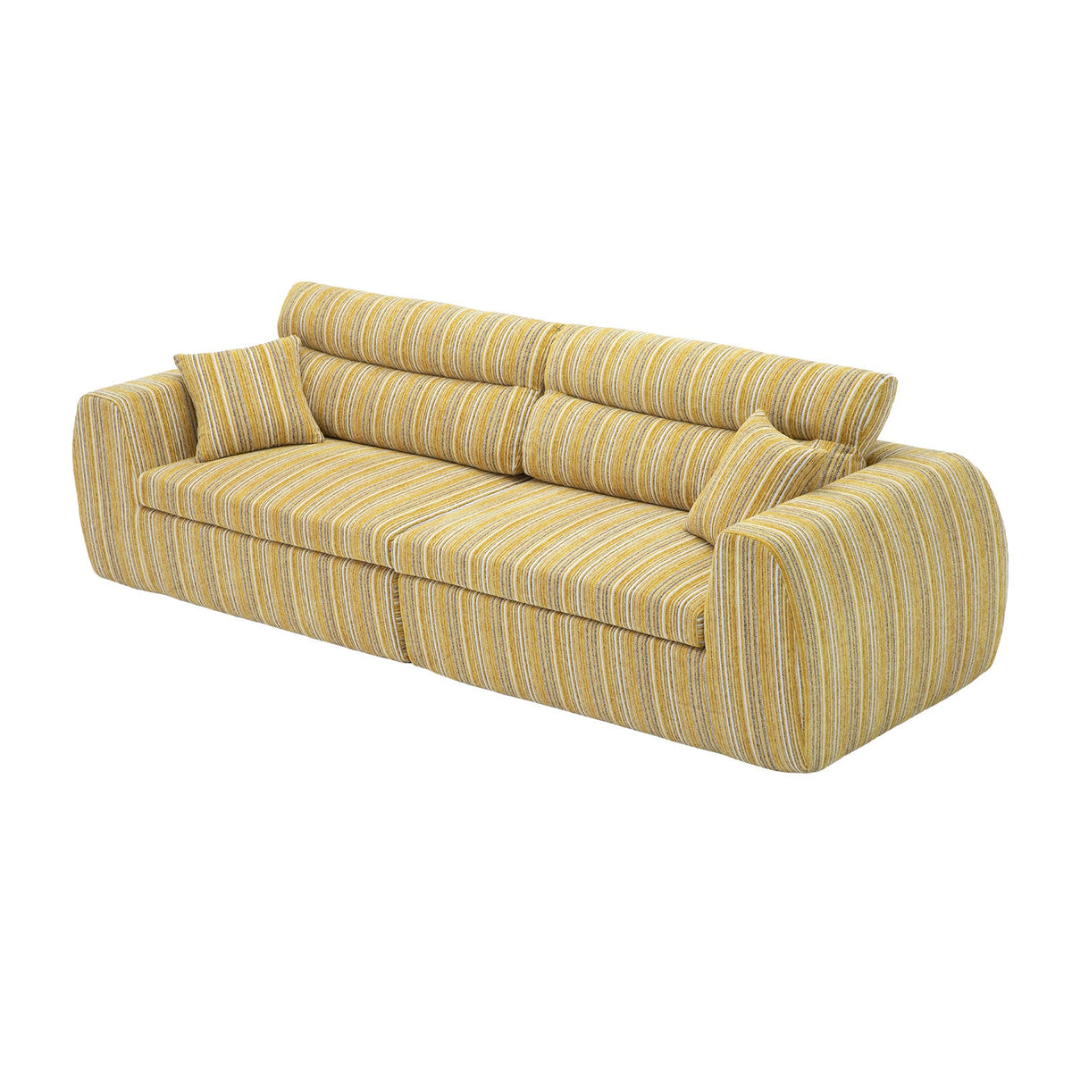 Woven Chenille Striped Compression Sofa