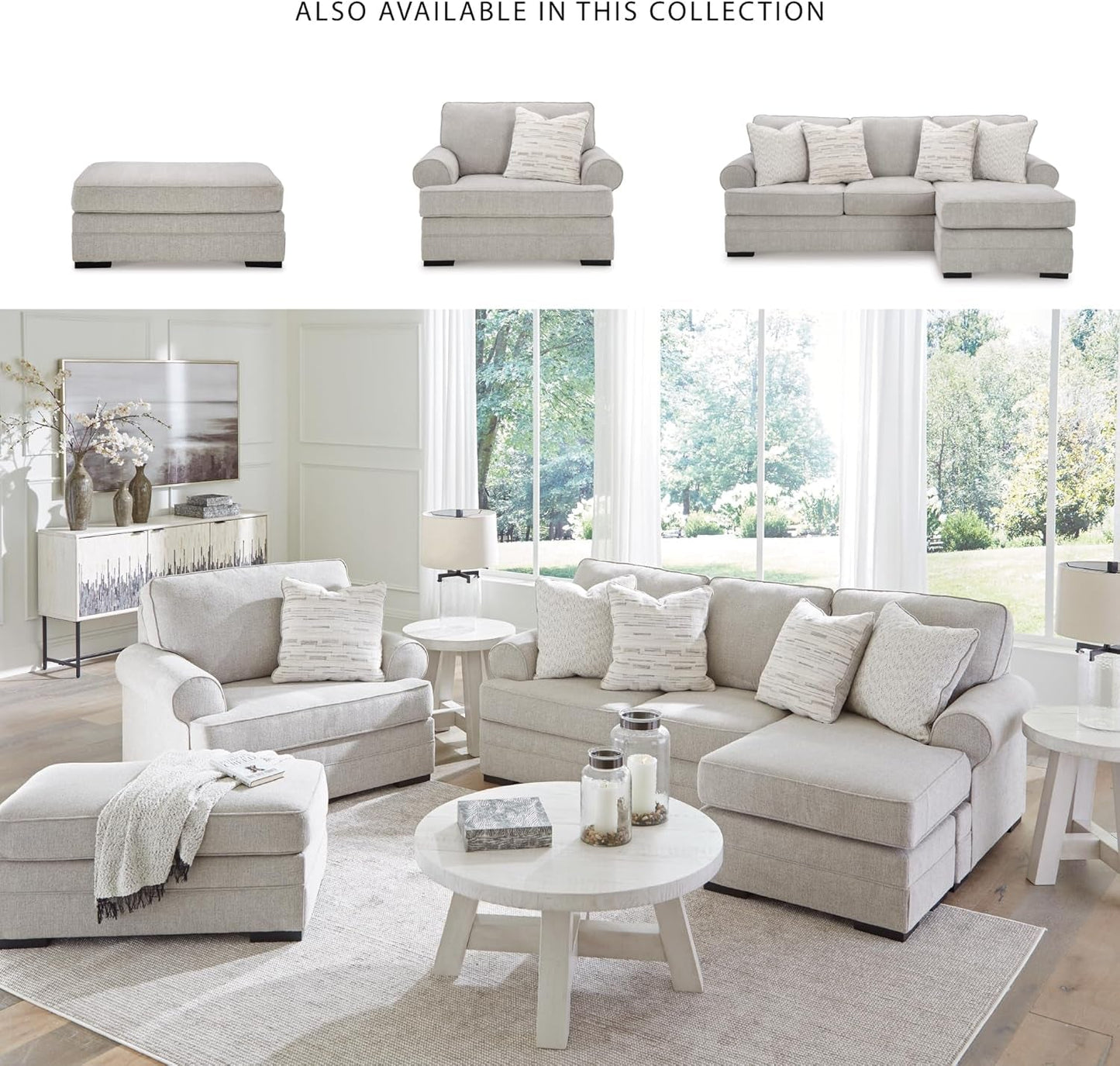 Eastonbridge Upholstered Rectangular Ottoman Light Gray