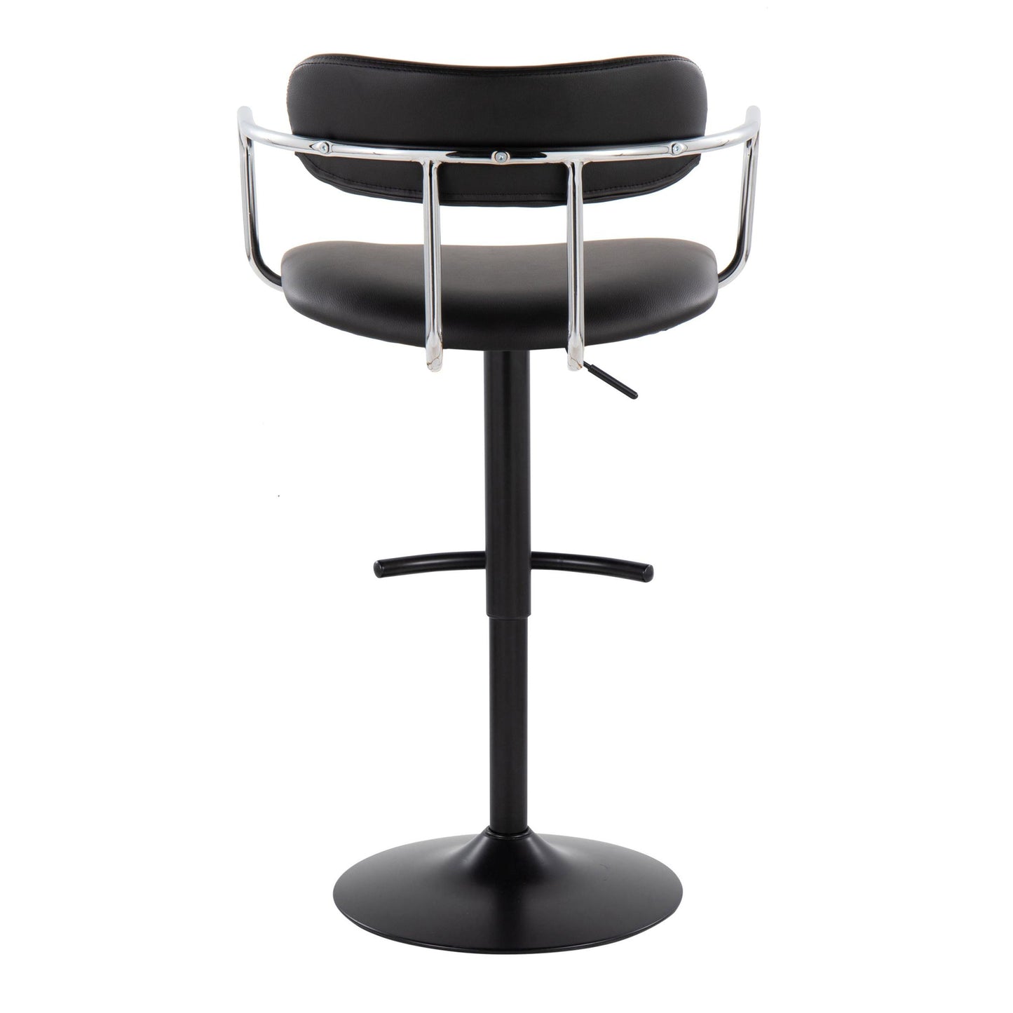 Contemporary Adjustable Height Barstool with Swivel