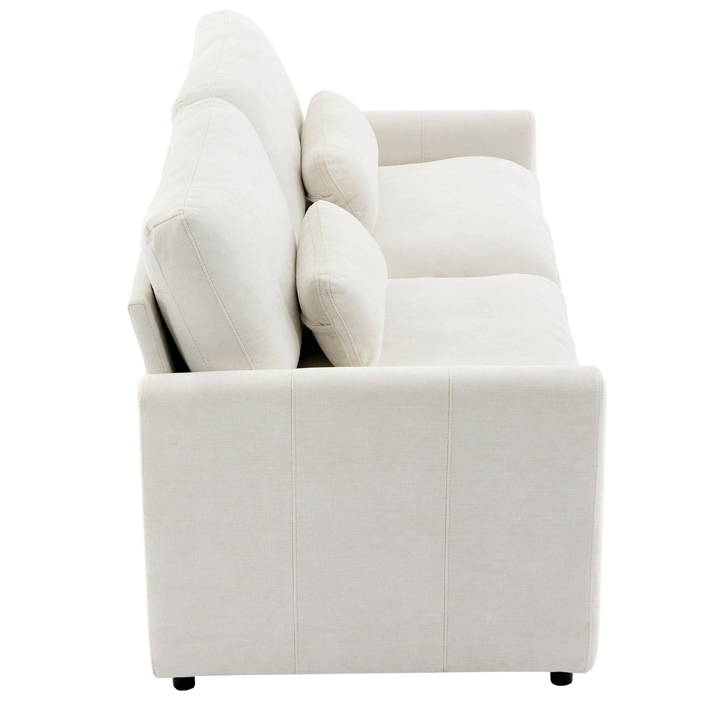 68.1' Cozy Upholstered Loveseat Sofa Oversized Comfy Comfy Cloud Sofa Double Cushion Loveseat Sofa Plush Cushion Sofa Couch for Living Room, Beige
