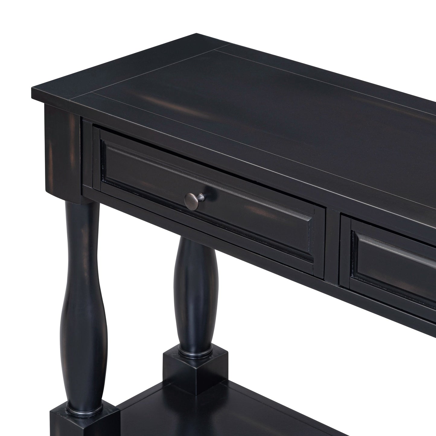 TREXM Console Table - 63" Long with Drawers & Shelf