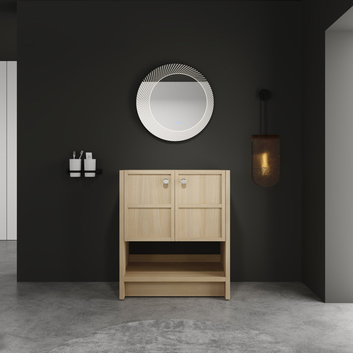 30" Freestanding Bathroom Vanity, 2 Soft Closing Doors