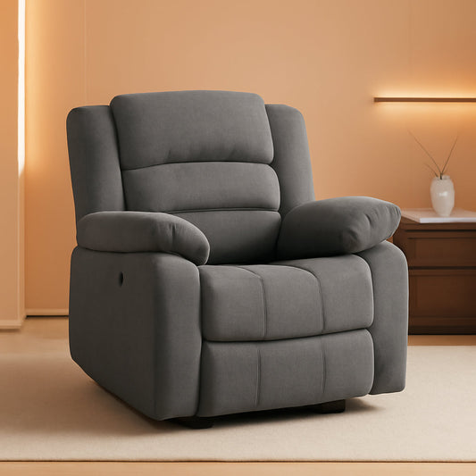 Oversized Grey Electric Recliner Chair For Living Room