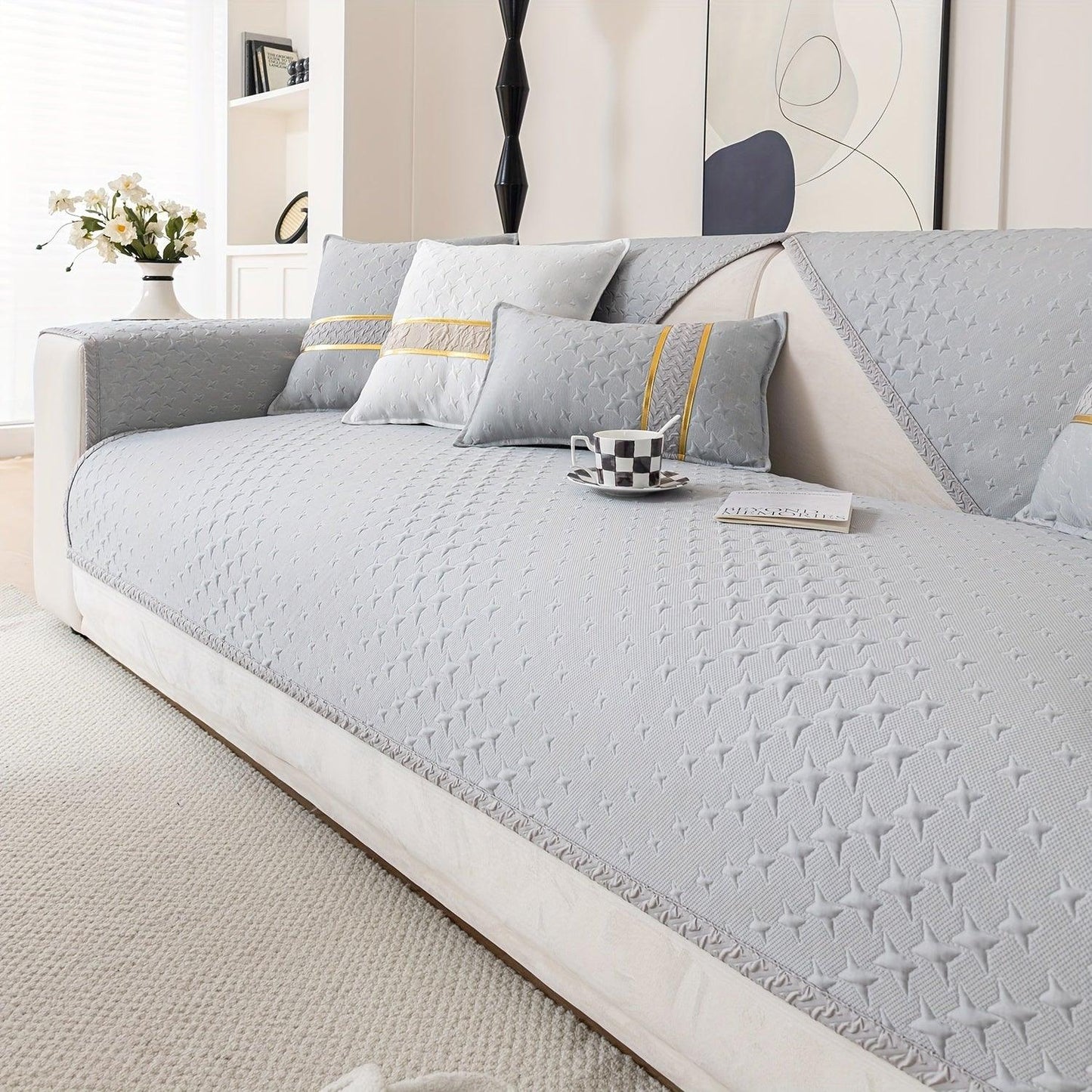 Summer Cooling Silk Non-slip Sofa Cover- Couch Cover for Dogs