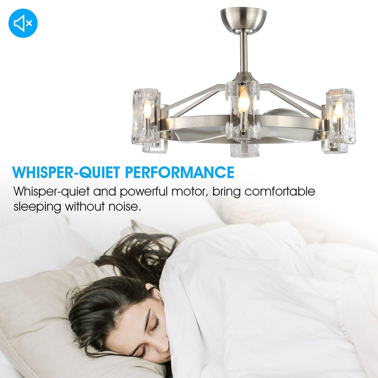 34" Bucholz Modern DC Motor Brushed Nickel Downrod Mount Reversible Ceiling Fan with LED Lighting and Remote Control