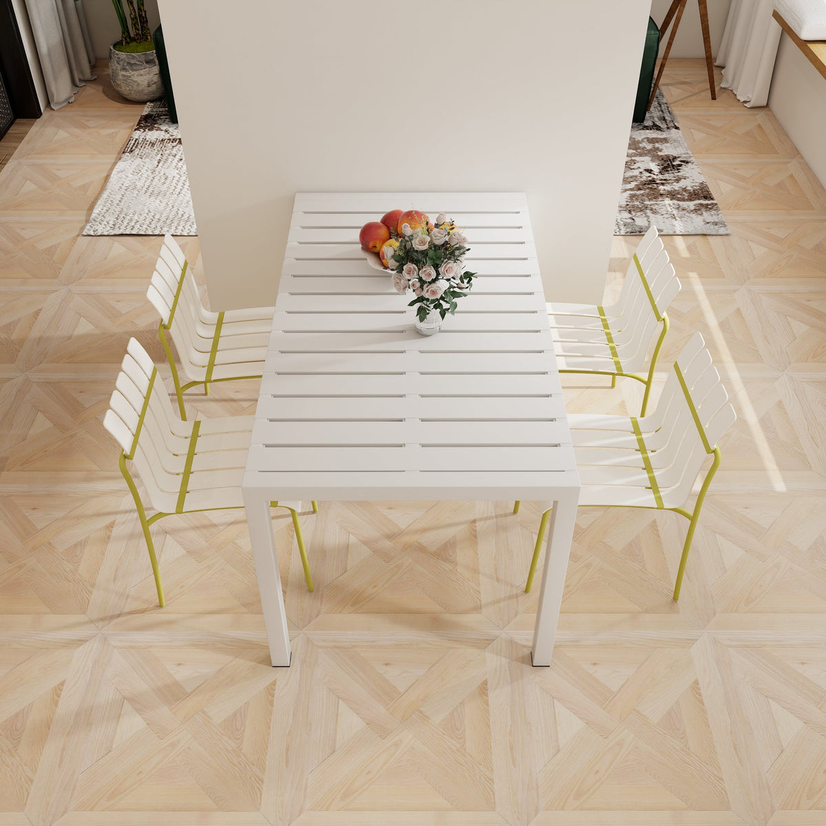 Summer - 4-Pack Modern Striped Color Block Chairs