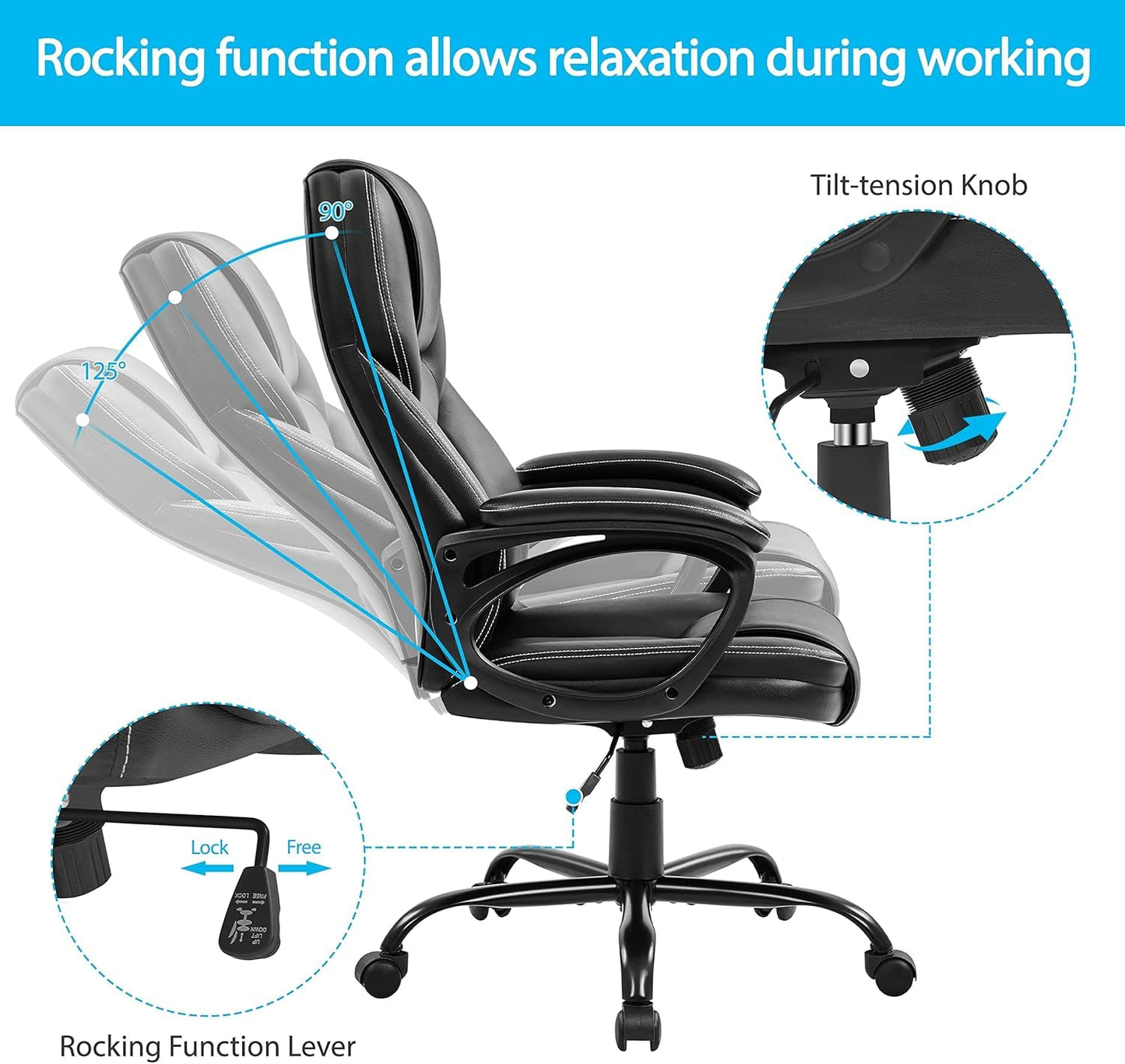 Big And Tall Ergonomic Executive Chair For Office Use