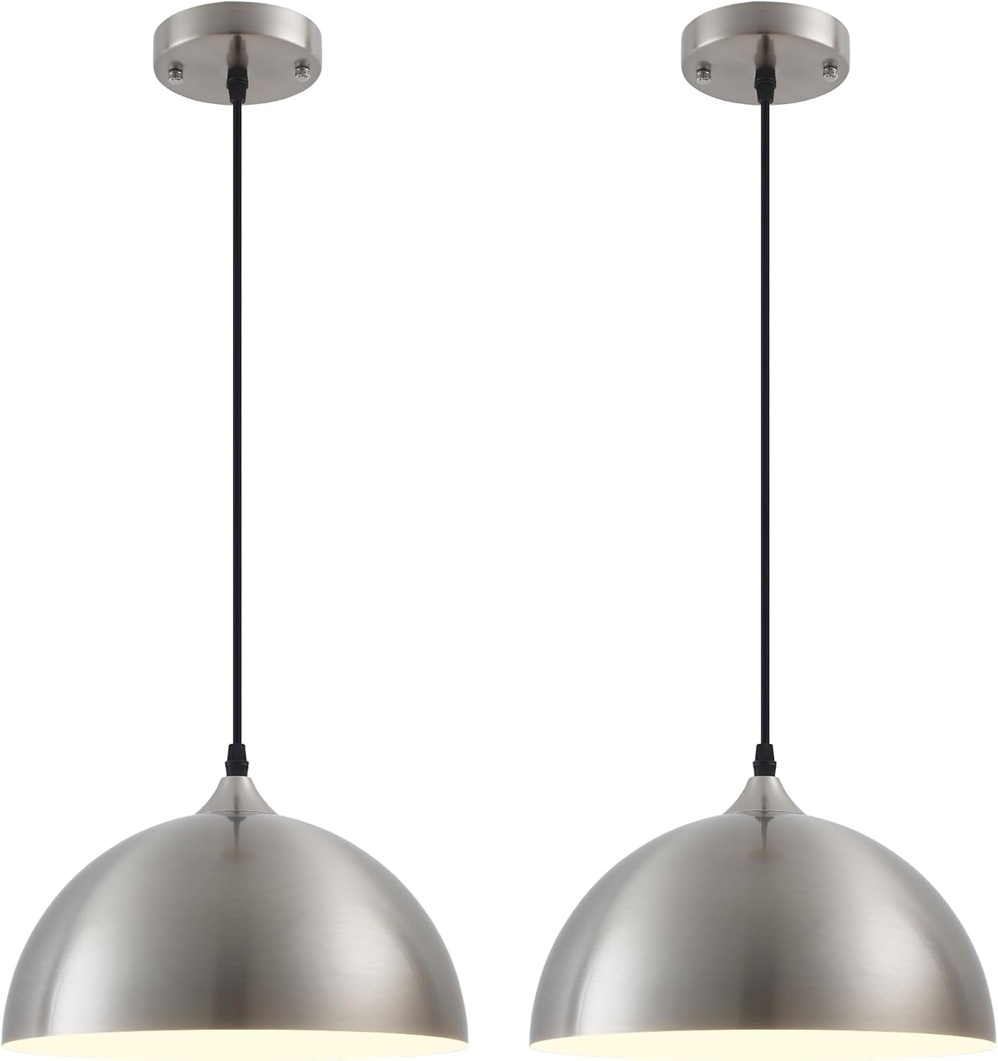2 Farmhouse Dome Pendant Lights