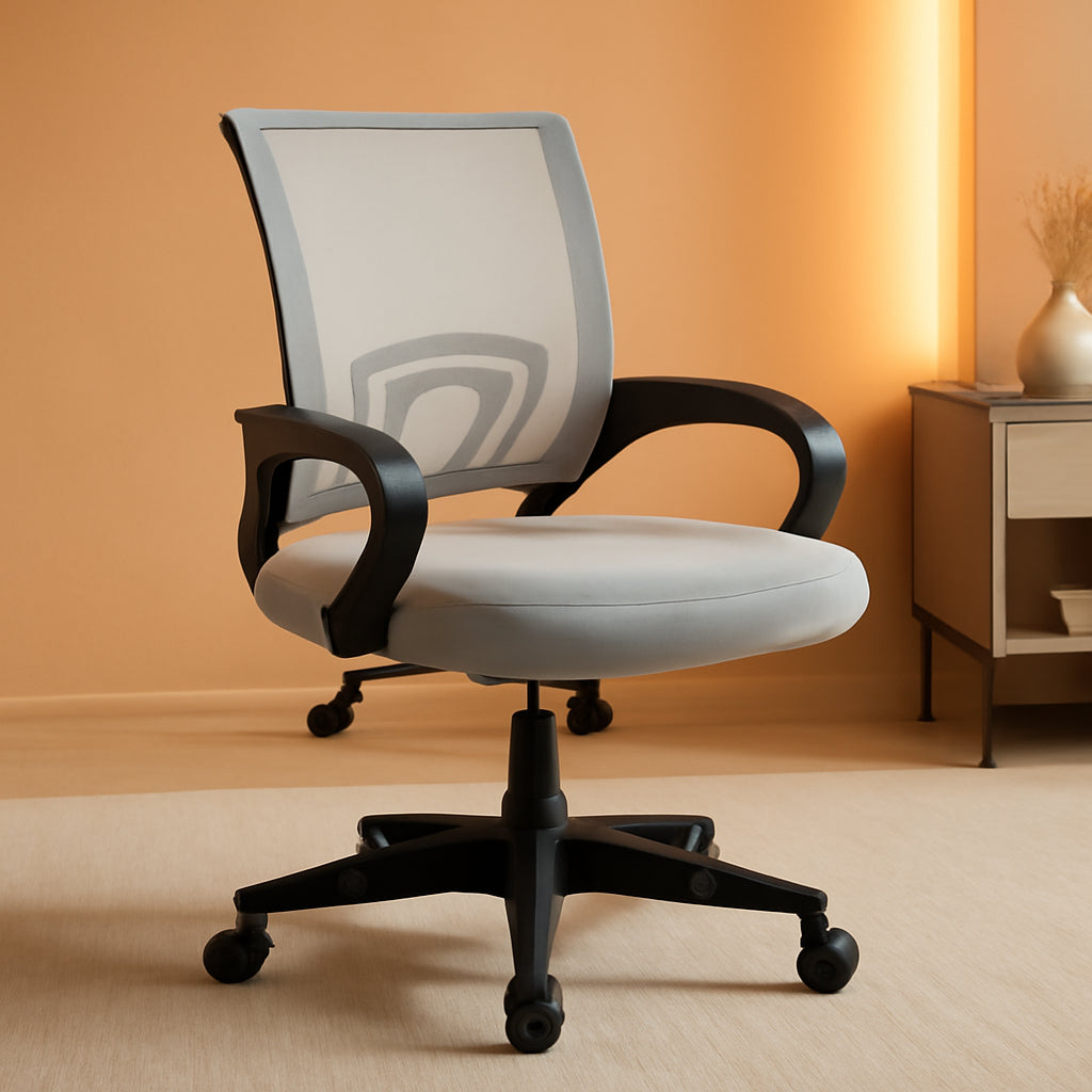 Ergonomic Mesh Office Chair With Lumbar Support Grey