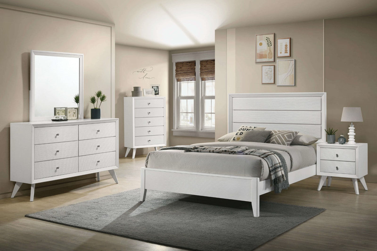 Contemporary Style 1pc Chest with Wave Texture